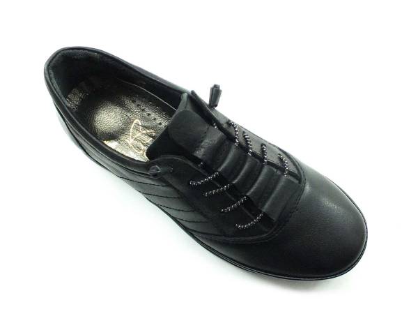 Bayan Gerçek Deri Sneaker Ayakkabı - Siyah - 1043 - 3