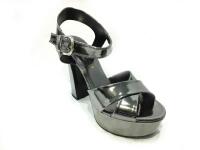 Çarıkçım 12 cm Topuklu Platformlu Ayakkabı Platin-Ayna 114 85 (1)