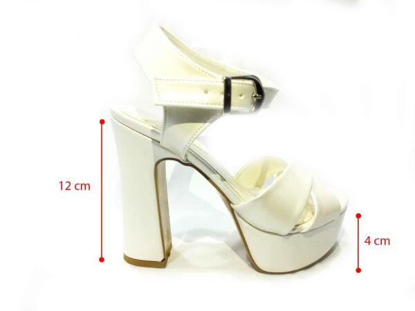 Çarıkçım 12 cm Topuklu Platformlu Ayakkabı Sedef 114 85 - 6