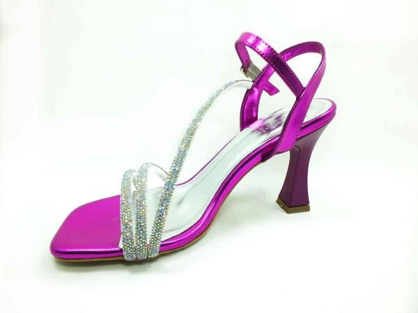 Çarıkçım 8 cm Topuklu Ayakkabı Fuşya 13 Y-082 - 3