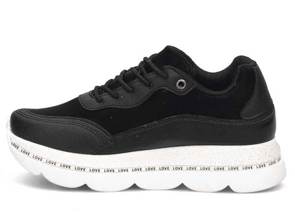 Çarıkçım Kadın Sneaker Ayakkabı Siyah-Beyaz - 3
