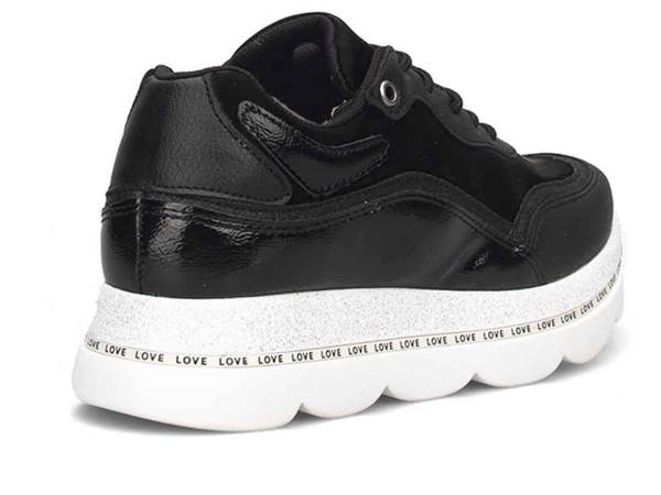 Çarıkçım Kadın Sneaker Ayakkabı Siyah-Beyaz - 4