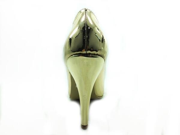 Çarıkçım Stiletto Kadın Ayakkabı Altın-Ayna 61 700 - 4