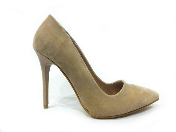 Çarıkçım Stiletto Kadın Ayakkabı Ten-Süet 114 1519 - 1