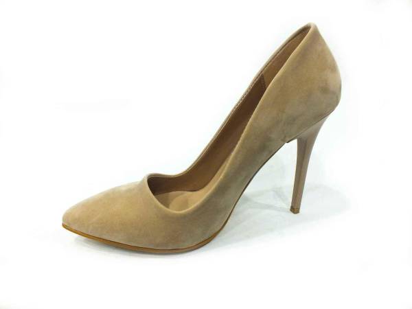 Çarıkçım Stiletto Kadın Ayakkabı Ten-Süet 114 1519 - 3