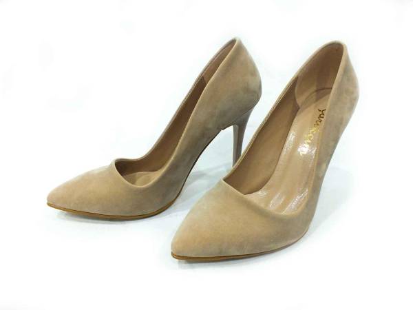 Çarıkçım Stiletto Kadın Ayakkabı Ten-Süet 114 1519 - 4
