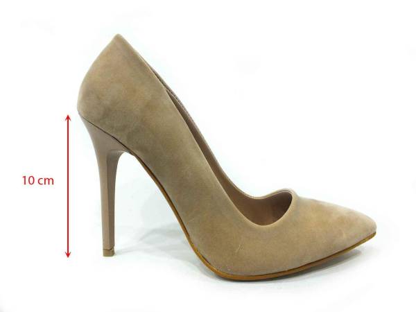 Çarıkçım Stiletto Kadın Ayakkabı Ten-Süet 114 1519 - 5