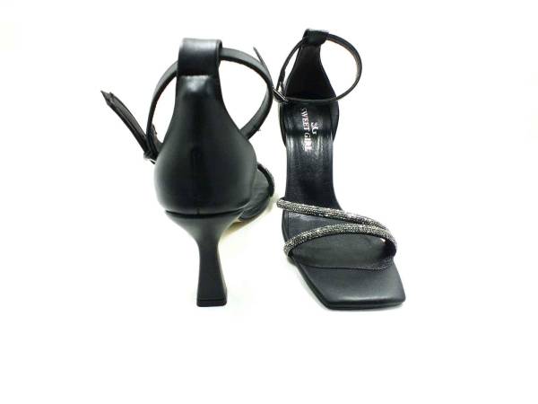 Çarıkçım Tek Bantlı 8 cm Topuklu Ayakkabı Siyah 19 Z50 - 5