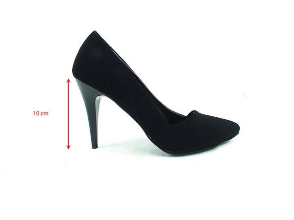 Çarıkçım Topuklu-Stiletto Ayakkabı xSiyah-Süet 61 701 - 6