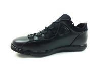 Hakiki Deri  Streç Erkek Sneaker Ayakkabı - Siyah - 4459 - 2