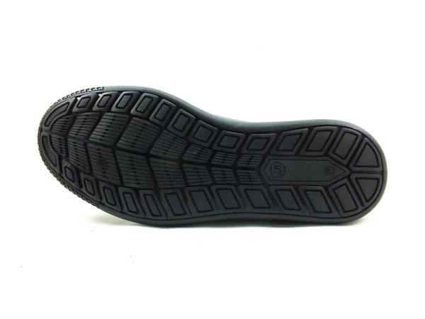 Hakiki Deri  Streç Erkek Sneaker Ayakkabı - Siyah - 4459 - 4