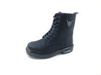 Hammer Jack Bağcıklı-Fermuarlı Erkek Deri Bot Lacivert-Nubuk 07 17600-M - 1