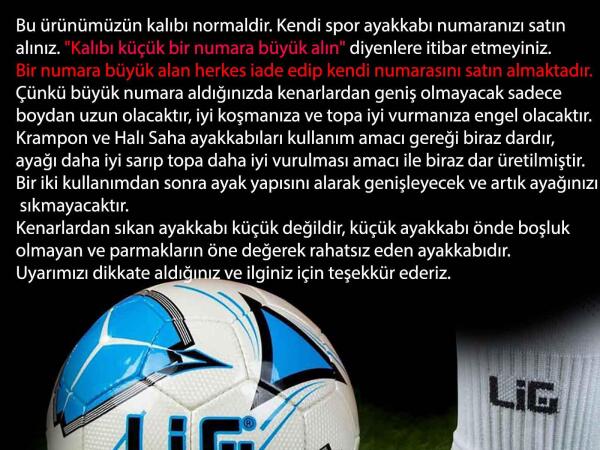 Lig Halı Saha Ayakkabısı Siyah 56 Soma-H - 5