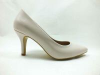 Marine Shoes 7 cm Topuklu Ayakkabı Bej-Kırışık 86 412 - 1