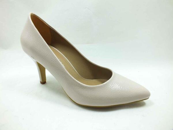 Marine Shoes 7 cm Topuklu Ayakkabı Bej-Kırışık 86 412 - 2