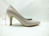 Marine Shoes 7 cm Topuklu Ayakkabı Bej-Kırışık 86 412 - 5