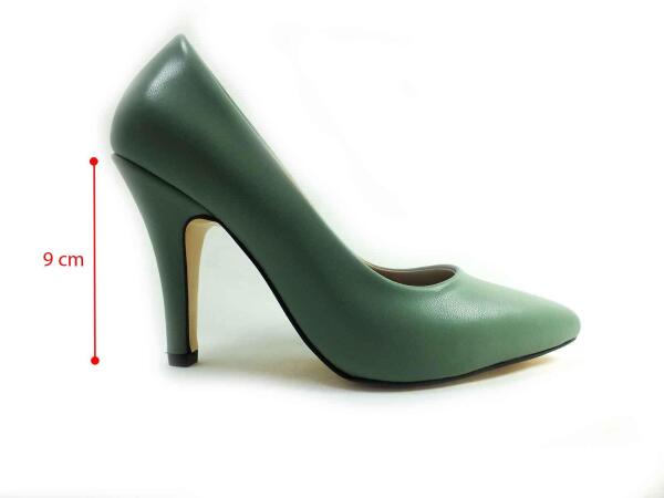 Marine Shoes 9 cm Topuklu Stiletto Yeşil 86 437 - 6