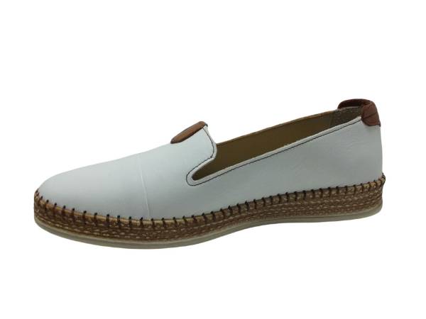 Marine Shoes Hakiki Deri Günlük Bayan Ayakkabı Beyaz 86 P01 - 2