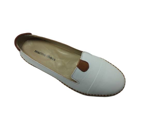 Marine Shoes Hakiki Deri Günlük Bayan Ayakkabı Beyaz 86 P01 - 3
