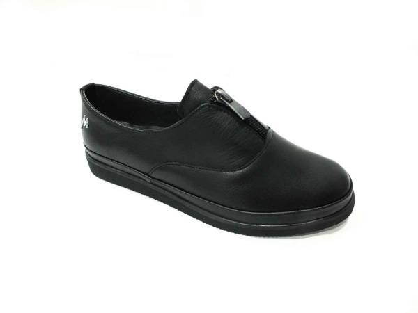 Marine Shoes Hakiki Deri Günlük Kadın Ayakkabı Siyah 86 525 - 1