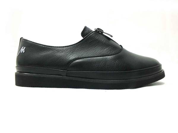 Marine Shoes Hakiki Deri Günlük Kadın Ayakkabı Siyah 86 525 - 3
