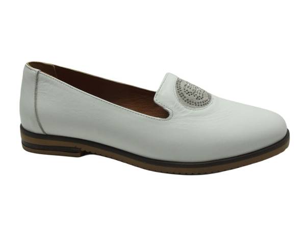 Marine Shoes Hakiki Deri Günlük Kadın Ayakkabısı Beyaz 86 2043 - 1