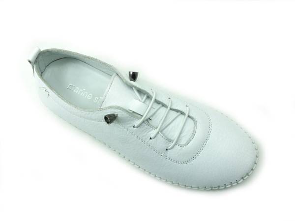 Marine Shoes Hakiki Deri Günlük Kadın Ayakkabısı Beyaz 86 296 - 4