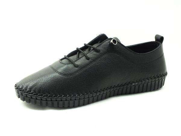 Marine Shoes Hakiki Deri Günlük Kadın Ayakkabısı Siyah 86 296 - 3