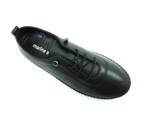 Marine Shoes Hakiki Deri Günlük Kadın Ayakkabısı Siyah 86 296 - 5