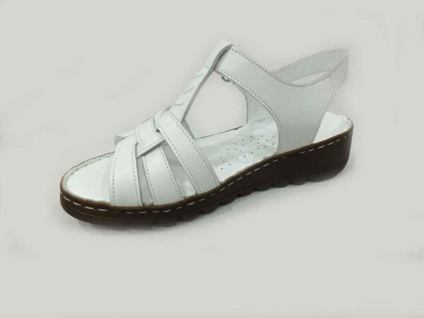 Marine Shoes Hakiki Deri Kadın Sandalet Beyaz 86 017 - 3