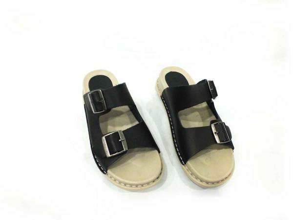 Marine Shoes Hakiki Deri Kadın Terlik Siyah 86 P32 - 4