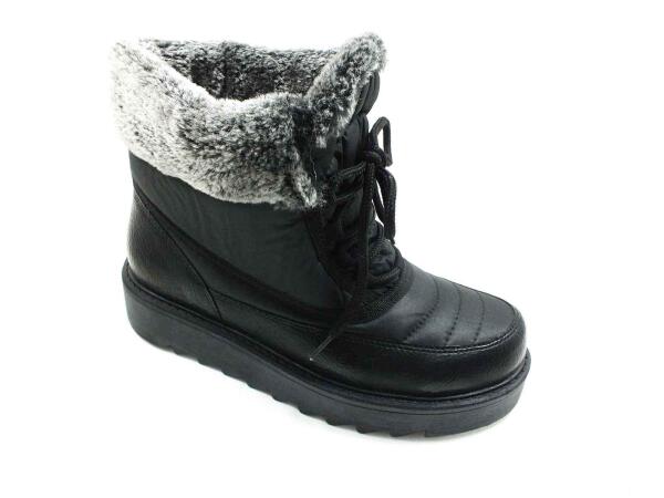 Marine Shoes Kürklü Termal Kar Botu Siyah-Rugan 86 4013 - 2