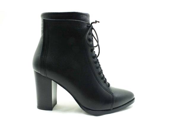 Marine Shoes Sivri Burunlu Topuklu Kadın Botu Siyah - 1