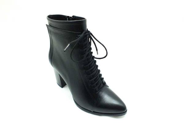 Marine Shoes Sivri Burunlu Topuklu Kadın Botu Siyah - 2