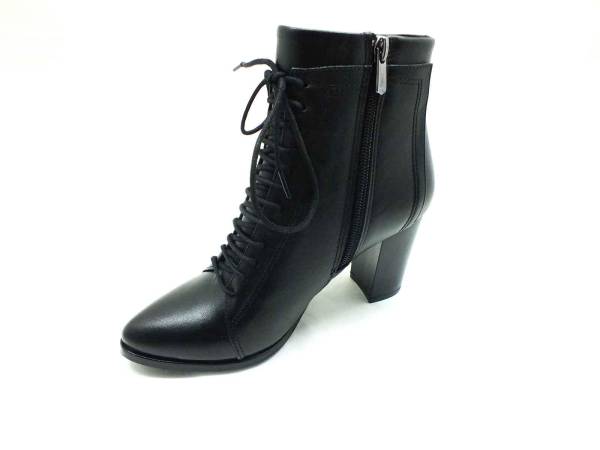 Marine Shoes Sivri Burunlu Topuklu Kadın Botu Siyah - 3