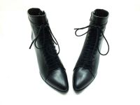 Marine Shoes Sivri Burunlu Topuklu Kadın Botu Siyah - 4