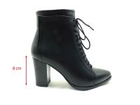Marine Shoes Sivri Burunlu Topuklu Kadın Botu Siyah - 5
