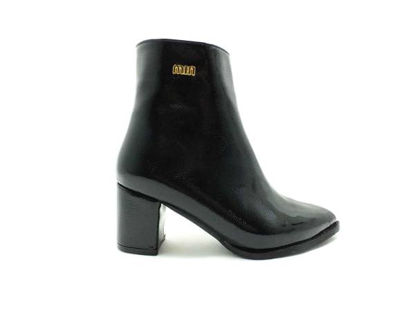Marine Shoes Topuklu Klasik Rugan Bot Siyah 86 21K-05 - 1