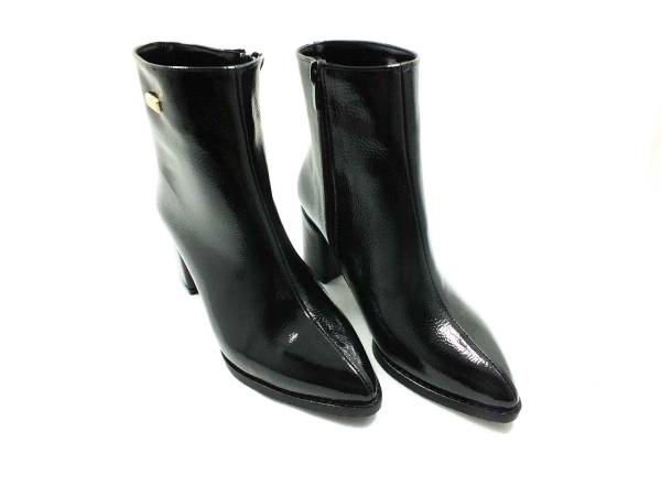 Marine Shoes Topuklu Klasik Rugan Bot Siyah 86 21K-05 - 4