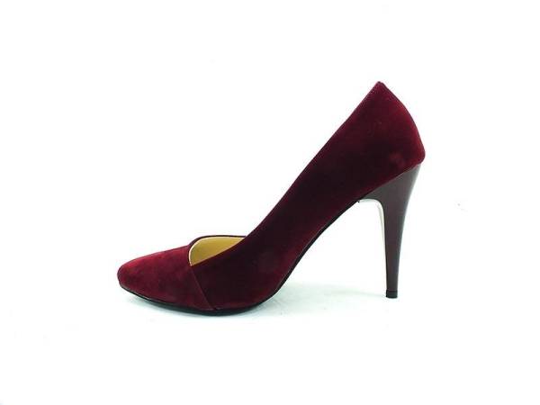 Çarıkçım Topuklu Bayan Ayakkabı - Bordo-Süet - 701 - 2