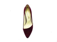 Çarıkçım Topuklu Bayan Ayakkabı - Bordo-Süet - 701 - 3