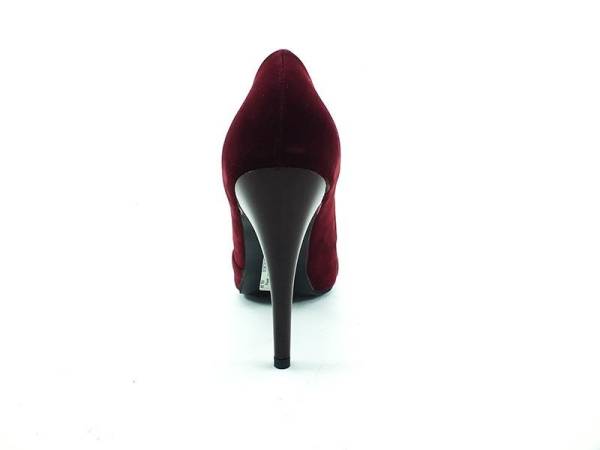 Çarıkçım Topuklu Bayan Ayakkabı - Bordo-Süet - 701 - 4