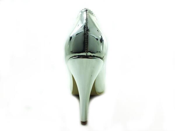 Çarıkçım Stiletto Ayakkabı - Gümüş-Ayna - 700 - 4