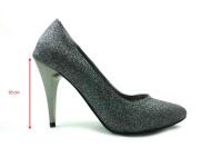 Çarıkçım Stiletto Ayakkabı - Platin-Simli - 700 - 4
