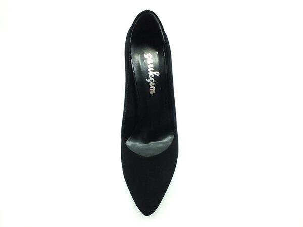 Çarıkçım Stiletto Ayakkabı - Siyah-Süet - 700 - 3