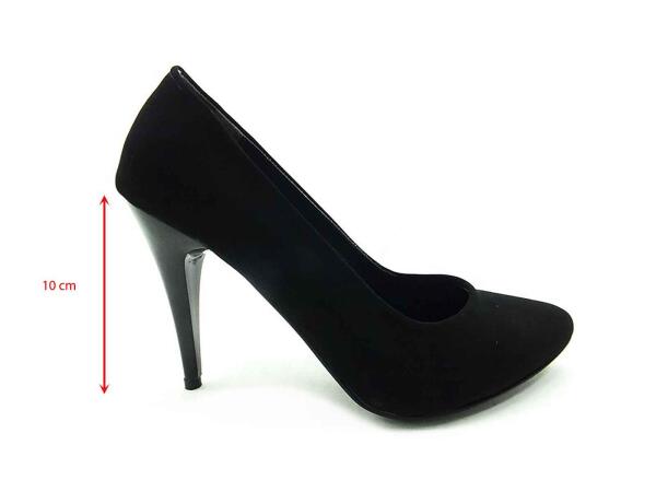 Çarıkçım Stiletto Ayakkabı - Siyah-Süet - 700 - 5