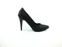 Çarıkçım Stiletto Ayakkabı - Siyah-Simli - 700