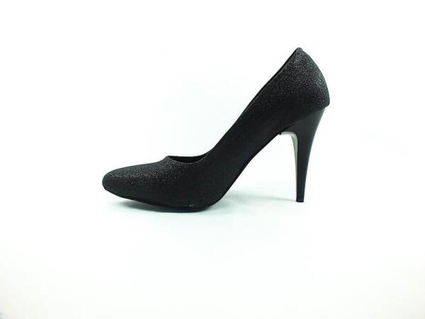 Çarıkçım Stiletto Ayakkabı - Siyah-Simli - 700 - 2