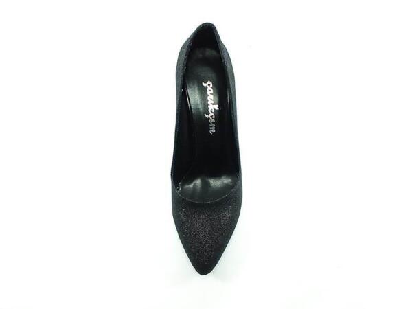 Çarıkçım Stiletto Ayakkabı - Siyah-Simli - 700 - 3